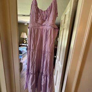 Elegant Lavender Sleeveless Dress